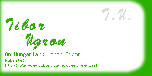 tibor ugron business card